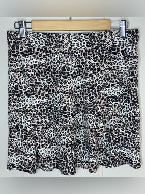 Sim & Sam Leopard Print Mini Skirt Large